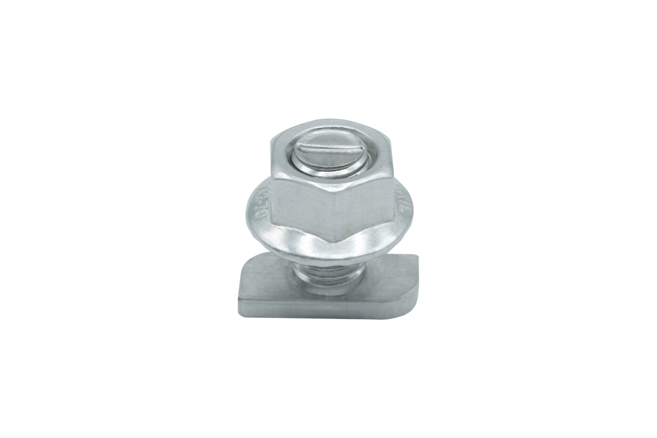 Seitenansicht der schmalen Edelstahl-Hammerkopfschraube für Solarmontageschienen